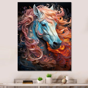 Colorful Horse Mane - Horse Living Room Wall Art